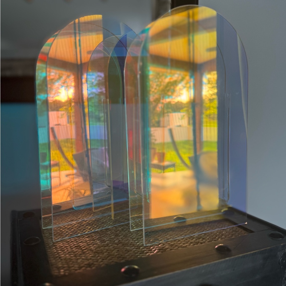 Bookends Holographic Acrylic Vases
